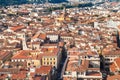 Above view of living quarters in Florence city Royalty Free Stock Photo