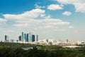 Above view Moscow cityscape