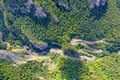 Above view of mountain winding road Royalty Free Stock Photo