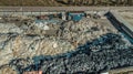 Above view of Mountains of plastic waste from the greenhouses in Andalusia