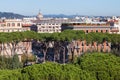 Above view of old residential district in Rome