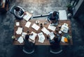 Top view of team of business people working together at modern office Royalty Free Stock Photo