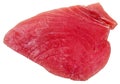 Above view of piece of raw tuna fish meat isolated Royalty Free Stock Photo