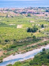 Above view of river Alcantara and Recanati