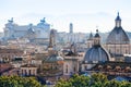 Above view of Rome city in side of Capitoline Hill Royalty Free Stock Photo