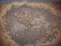 Above view of rusted steel floor. Royalty Free Stock Photo