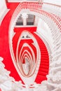 Above view with spiral staircase Royalty Free Stock Photo