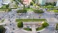 Above view square Placa de Pius XII and avenue Royalty Free Stock Photo