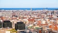 Above view of urban houses in Barcelona city Royalty Free Stock Photo