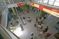Above view of waiting area for airplane boarding in Durban, South Africa