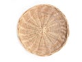 Above of woven bamboo basket isolated on white background Royalty Free Stock Photo