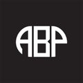 ABP letter logo design on black background. ABP creative initials letter logo concept. ABP letter design