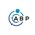 ABP letter logo design on black background. ABP creative initials letter logo concept. ABP letter design