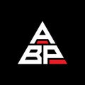 ABP triangle letter logo design with triangle shape. ABP triangle logo design monogram. ABP triangle vector logo template with red