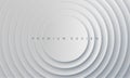 Abstract premium modern design paper white gray background with many circles for banner