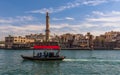 An Abra, water taxi on the Dubai Creek in the UAE Royalty Free Stock Photo