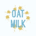 Oat Milk hand drawn lettering. 