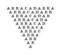 Abracadabra, a magic word and protective incantation on amulets Royalty Free Stock Photo