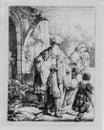 Abraham Casting out Hagar and Ishmael, Rembrandt van Rijn