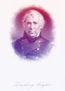 Zachary Taylor 12th U.S. President line art portrait