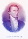 James Monroe 5th U.S. President line art portrait Royalty Free Stock Photo