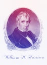 William Henry Harrison 9th U.S. President line art portrait Royalty Free Stock Photo