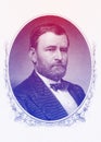 Ulysses S. Grant 18th U.S. President line art portrait