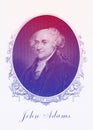 John Adams 2nd U.S. President line art portrait
