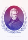 Andrew Jackson 7th U.S. President line art portrait