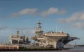 Abraham Lincoln aircraft carrier and USNS Arctic in Pearl Harbor, Oahu, Hawaii, USA