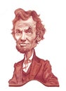 Abraham Lincoln Caricature Sketch Royalty Free Stock Photo