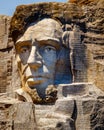 Abraham Lincoln carved on Mount Rushmore Royalty Free Stock Photo