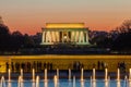 Abraham Lincoln Memorial at night - Washington DC, United States Royalty Free Stock Photo