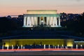 Abraham Lincoln Memorial at night - Washington DC, USA Royalty Free Stock Photo