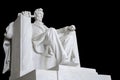 Abraham Lincoln memorial statue  Washington  on black background Royalty Free Stock Photo