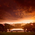 Abraham Lincoln Memorial sunset Washington Dc Royalty Free Stock Photo