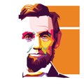 Abraham Lincoln Pop Art portrait/eps Royalty Free Stock Photo