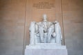 Abraham LIncoln statue inside Lincoln Memorial, built to honor the 16th President of the United States of America, Washington DC, Royalty Free Stock Photo