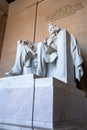 Abraham LIncoln statue inside Lincoln Memorial, built to honor the 16th President of the United States of America, Washington DC, Royalty Free Stock Photo