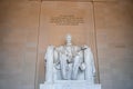 Abraham LIncoln statue inside Lincoln Memorial, built to honor the 16th President of the United States of America, Washington DC, Royalty Free Stock Photo