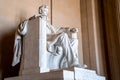 Abraham LIncoln statue inside Lincoln Memorial, built to honor the 16th President of the United States of America, Washington DC, Royalty Free Stock Photo