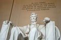 Abraham Lincoln statue in the Lincoln Memorial Royalty Free Stock Photo