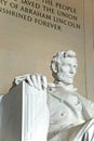 Abraham Lincoln statue in Lincoln Memorial Royalty Free Stock Photo