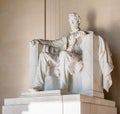 The Abraham Lincoln Statue at the Lincoln Memorial in Washington Royalty Free Stock Photo