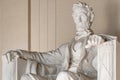 The Abraham Lincoln Statue at the Lincoln Memorial in Washington Royalty Free Stock Photo