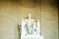 Abraham Lincoln Statue at Lincoln Memorial in Washington DC. Colossal Seated Figure of the Iconic President of the USA Royalty Free Stock Photo