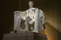 Abraham Lincoln Statue at Night Royalty Free Stock Photo