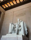 Abraham Lincoln statue in Washington DC Royalty Free Stock Photo