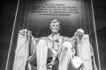 Abraham Lincoln Statue in Washington DC - The Lincoln Memorial Royalty Free Stock Photo