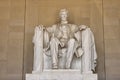Abraham Lincoln statue at Washington DC Memorial Royalty Free Stock Photo